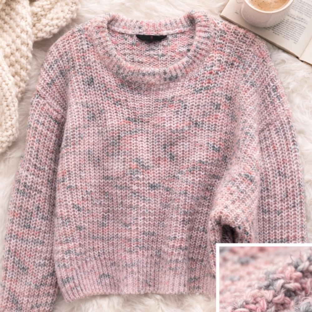 Hobo Pink Knit Sweater XL – Cozy Soft Chunky Knit